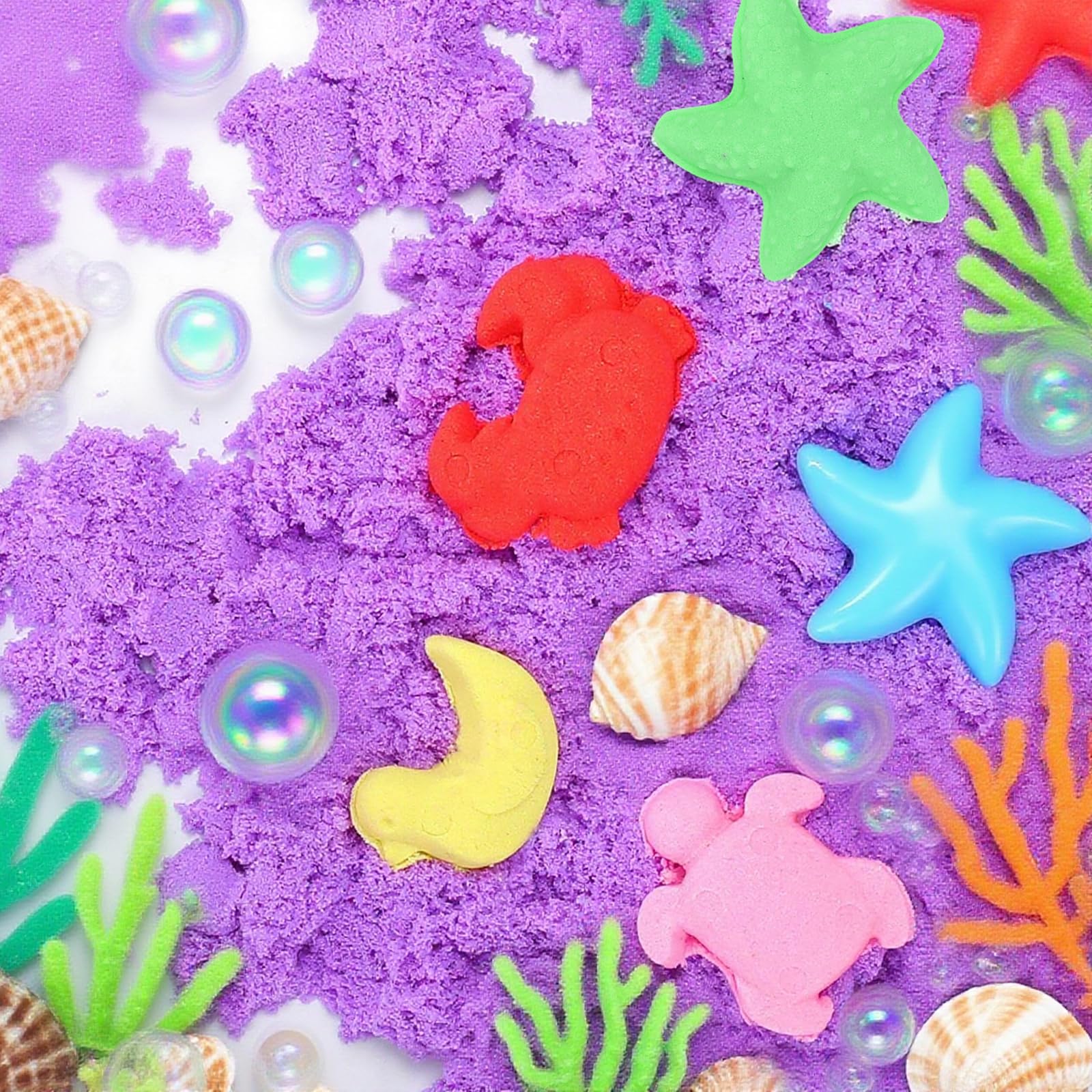 Child kneading FURWEY sensory sand, developing fine motor skills with tactile play.
