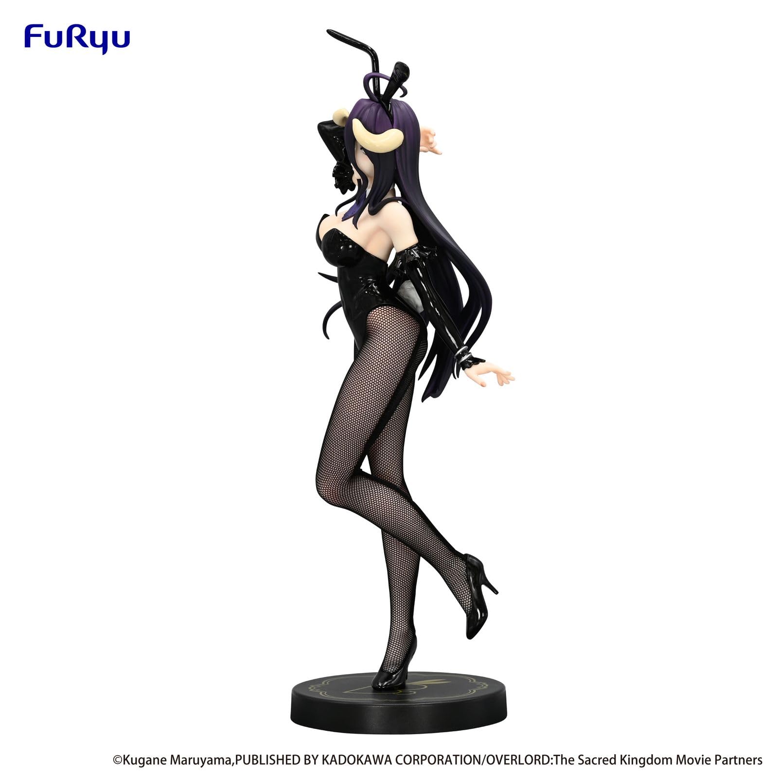 Furyu Albedo Black Bicute Bunnies figure front view ideal for desk or cabinet.