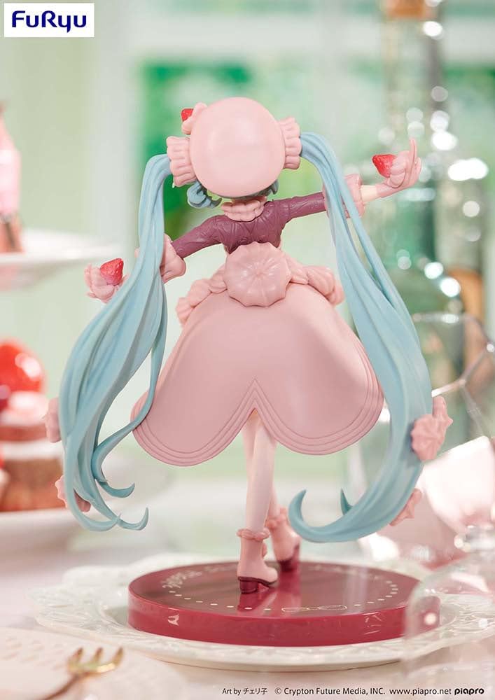 Hatsune Miku figure from Furyu SweetSweets strawberry chocolate colorway front view