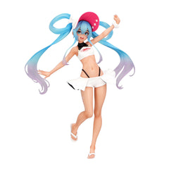 FuRyu Hatsune Miku GT Project Racing Miku 2024 Summer Holiday ver. figure on display stand for collectors