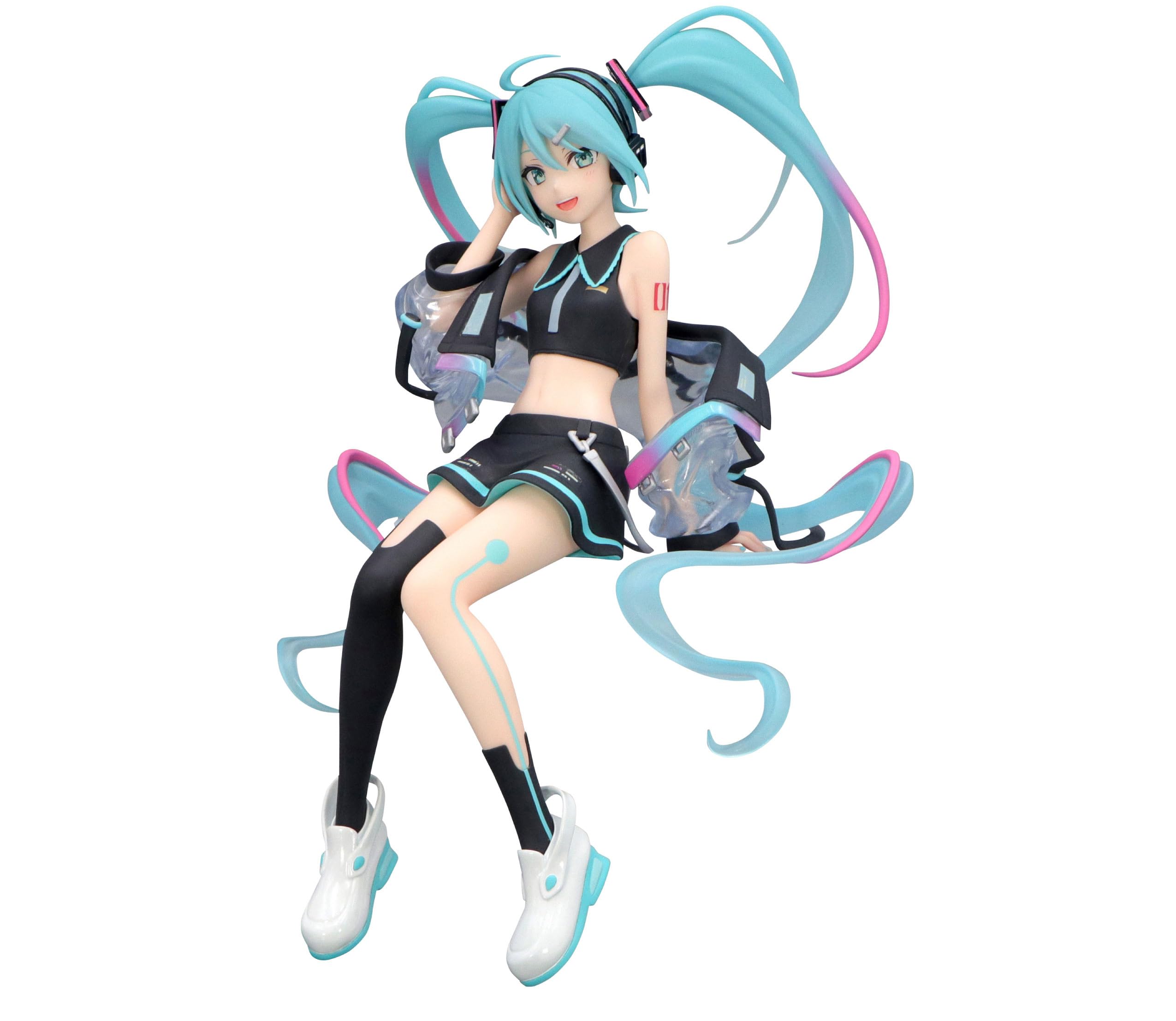 FURYU Hatsune Miku Neon Cyber front view for striking shelf display.