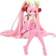 Furyu Hatsune Miku Sakura Miku Noodle Stopper figure, holds lids and decorates shelves.