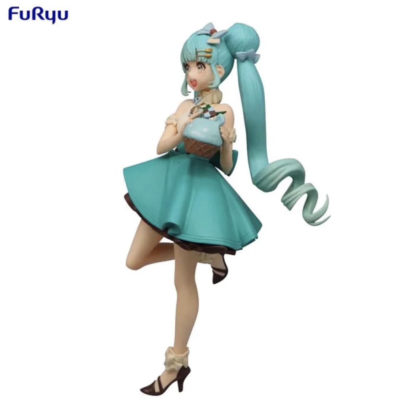 Furyu Hatsune Miku Sweet Sweets figure back view highlights confection-inspired design.