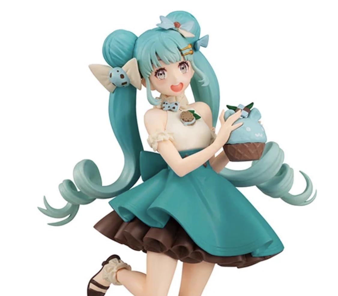 Furyu Hatsune Miku Sweet Sweets figure side view showcases profile and color.