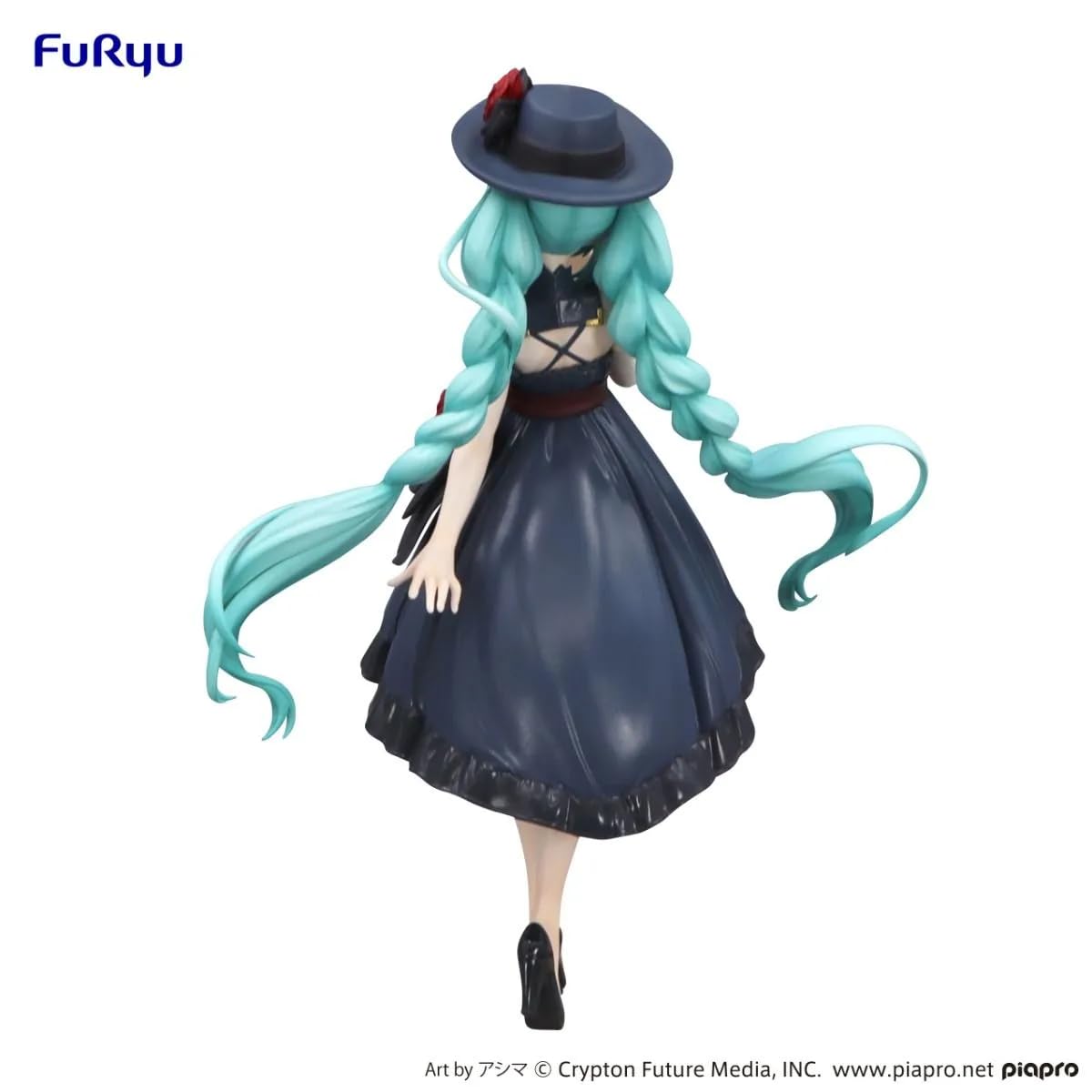 Furyu Hatsune Miku trio-try-it figure dress detail with turquoise braid