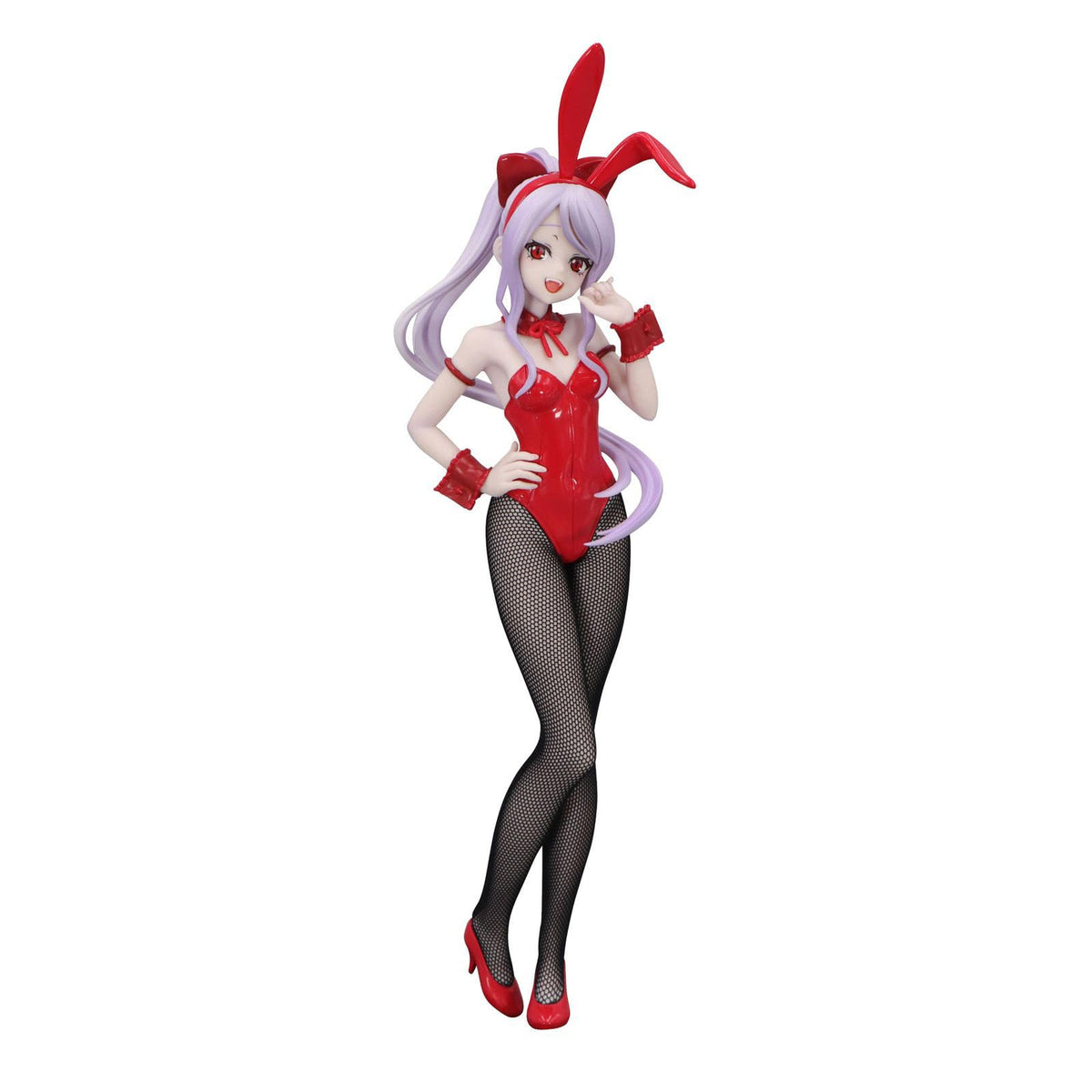 Furyu Overlord Shalltear Red Ver bunny figure on display, 30 cm tall.