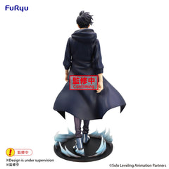 Furyu Solo Leveling Sung Jinwoo figure packaging and display ready for shelf setup