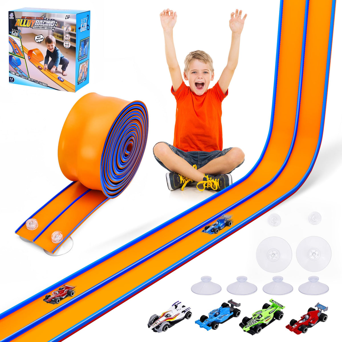FUTESI flexible race track 15ft bendable for endless races on any surface.