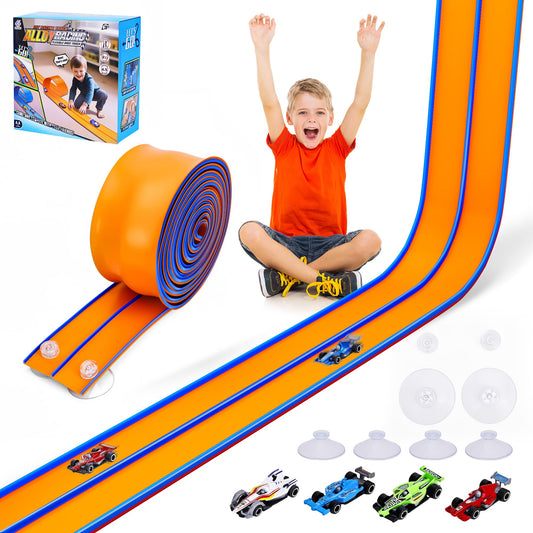 FUTESI flexible race track 15ft bendable for endless races on any surface.