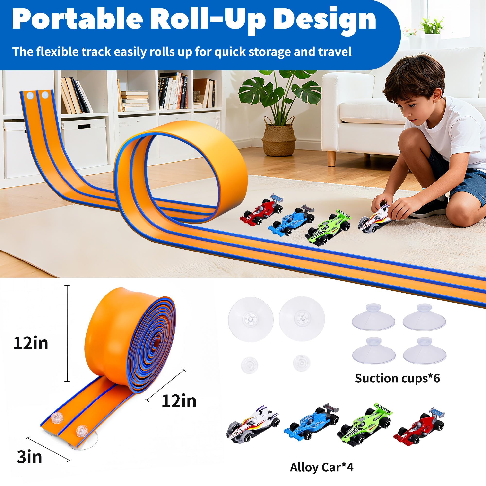 FUTESI roll-out track no assembly for quick setup during travel.