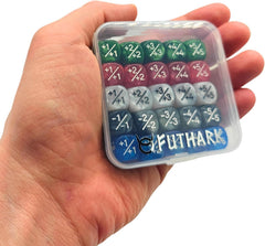 Futhark color swirl dice easy to spot during play