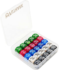 Futhark MTG counter dice on table ready for action