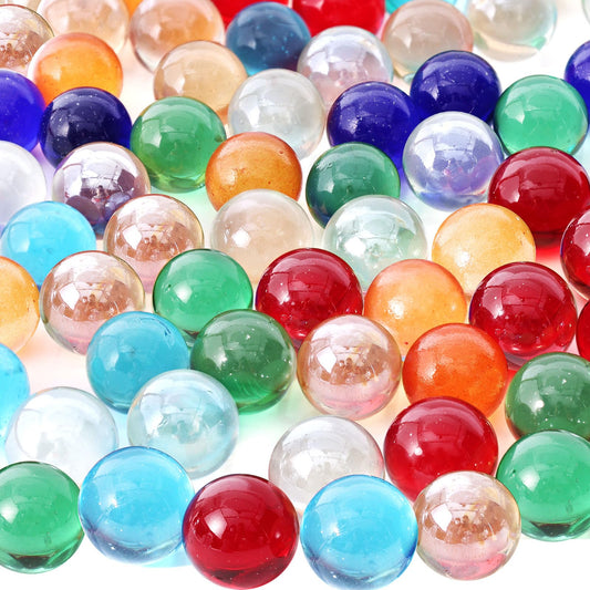 FUTUREPLUSX 150pcs glass marbles pack for versatile play and decor