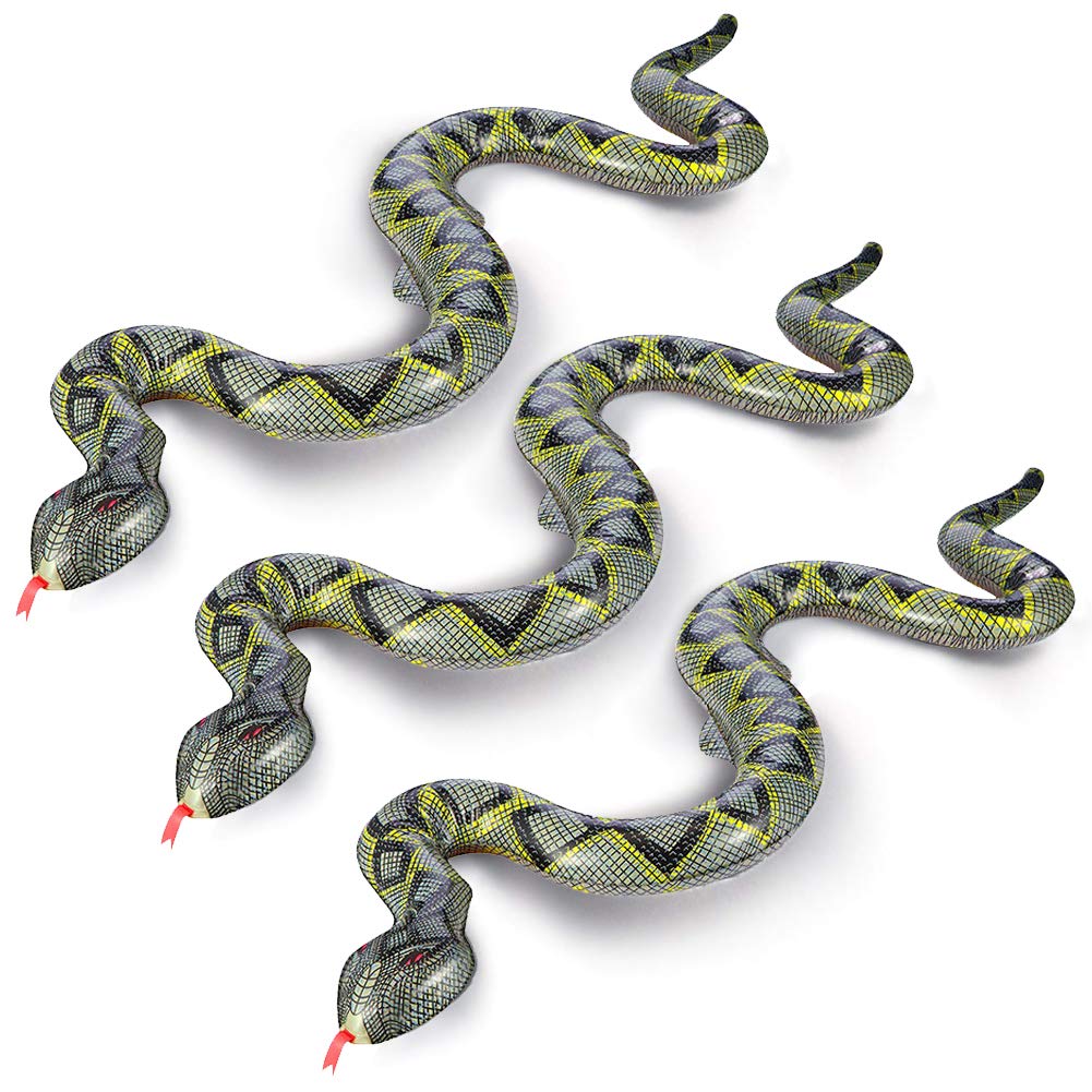 FuturePlusX three 39-inch inflatable snakes assembled for jungle decor.