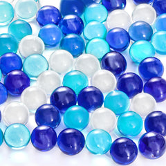 FuturePlusX 75pcs blue marbles pack for marble runs and crafts