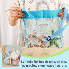 FuturePLUSX lightweight adjustable-straps mesh bags for kids at the beach.