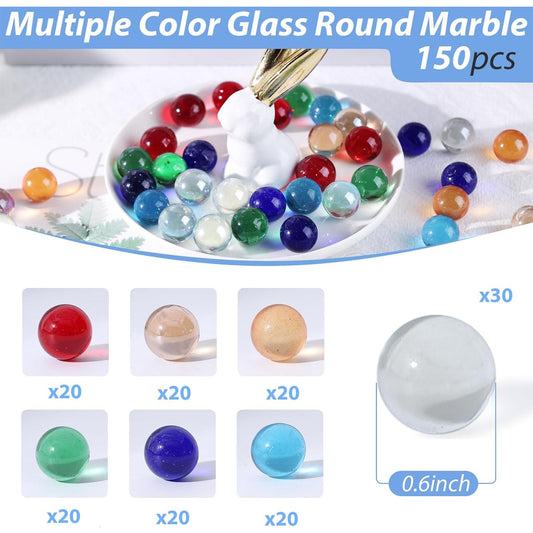 FUTUREPLUSX glass marbles multicolor set for creative marble runs