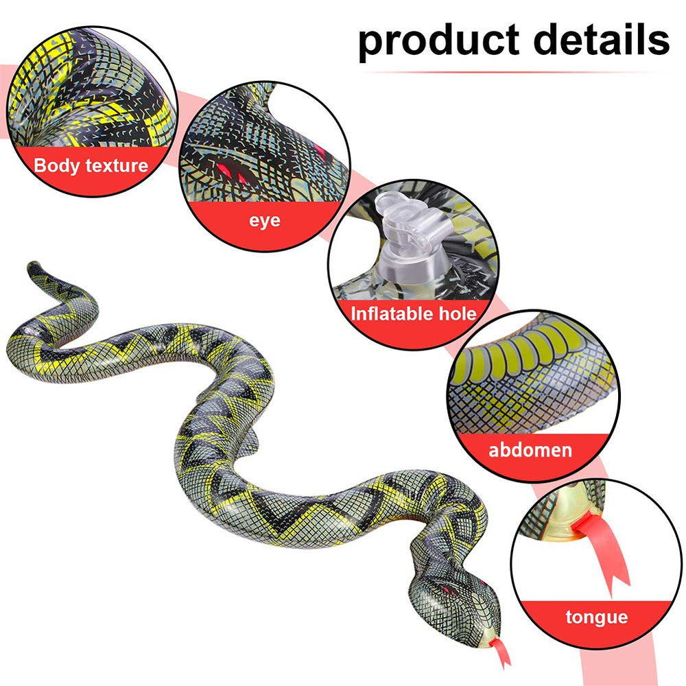 FuturePlusX inflatable snakes as yard decor to surprise guests.