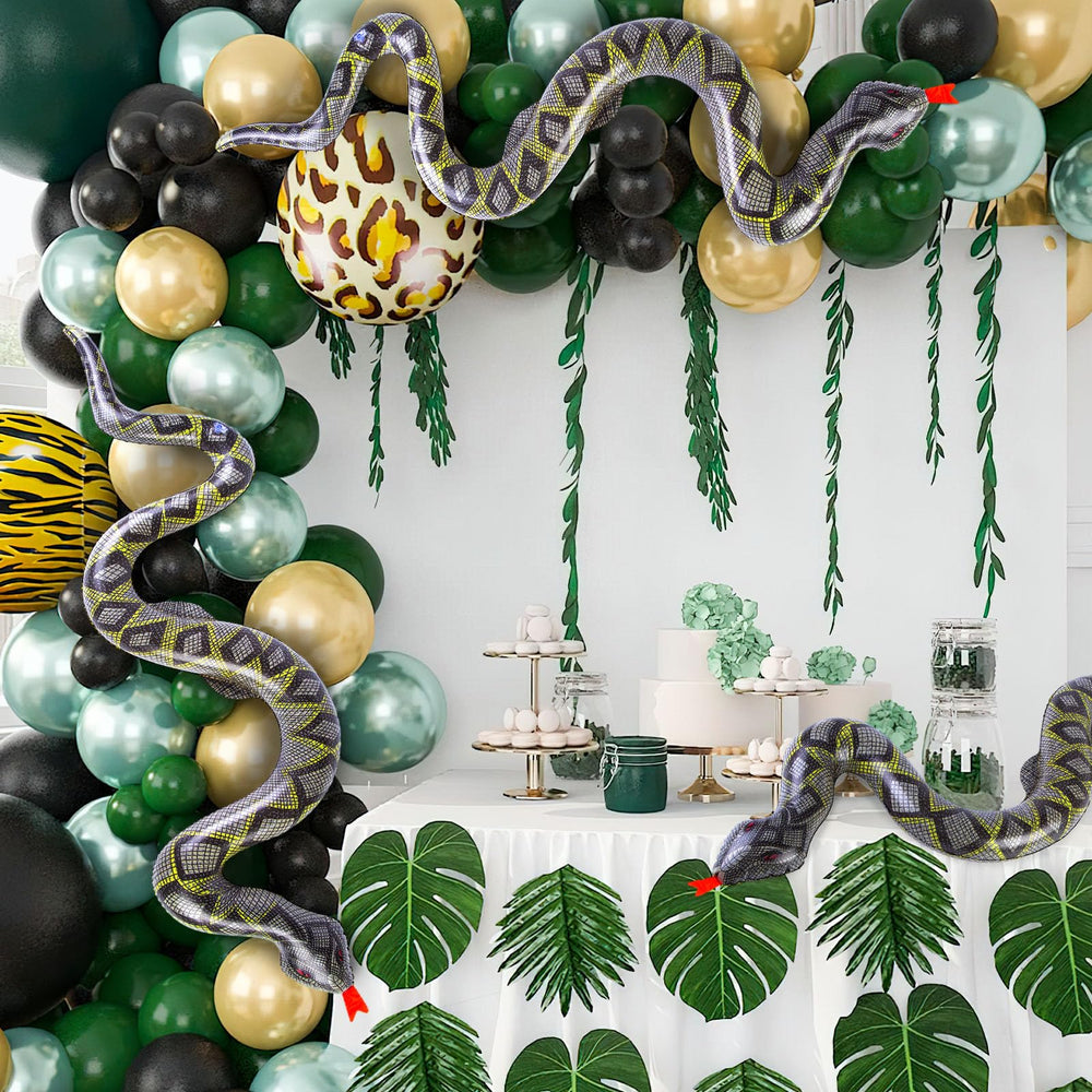 FuturePlusX inflatable snake prop enhances jungle-themed photo booths.