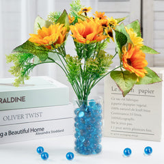 FuturePlusX vase-decor light blue marbles add stability to floral arrangements