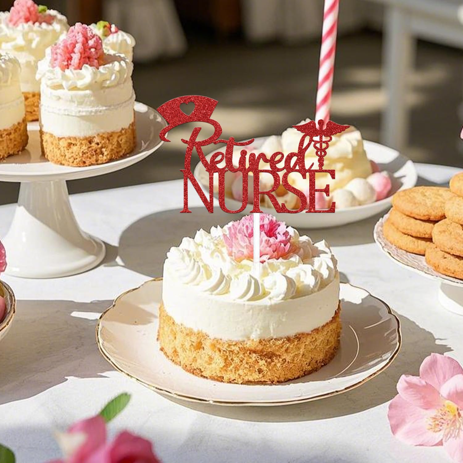 FUUF officially retired nurse cake topper Class of 2021 decor—adds elegance to party decor.
