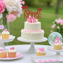 FUUF retired nurse cake topper material cardstock—premium thick glitter for durability.