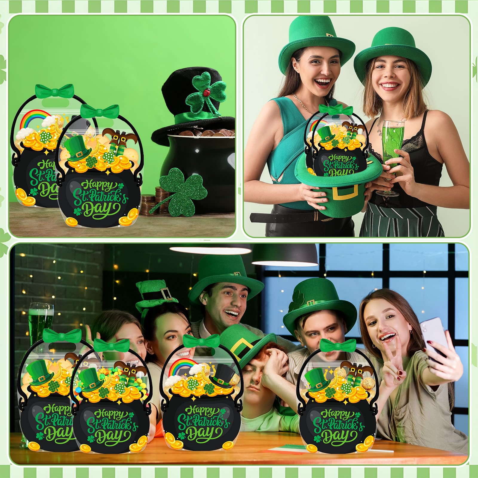 Fuutreo green and black Irish party bag suitable for parades and classrooms.