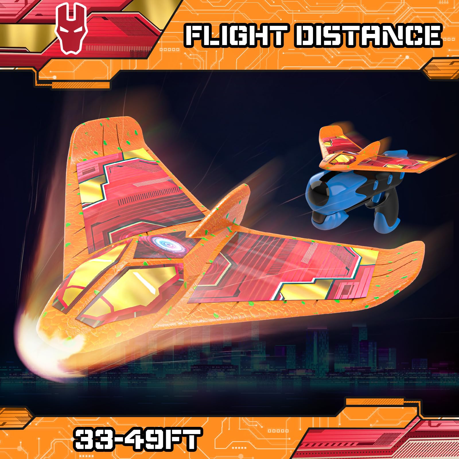 Fuwidvia LED foam airplanes with night glow for enhanced daytime and nighttime flying