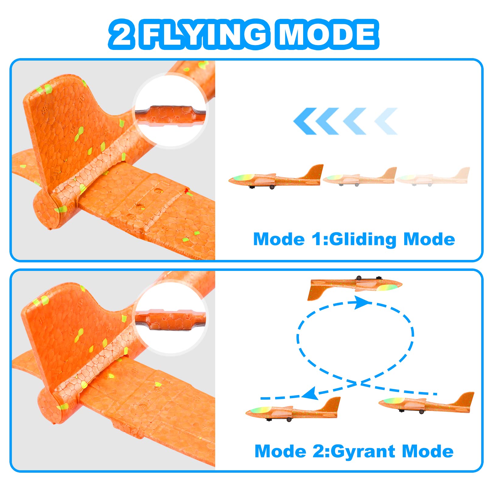 Fuwidvia LED night flight planes with glowing surfaces for after-dark play.