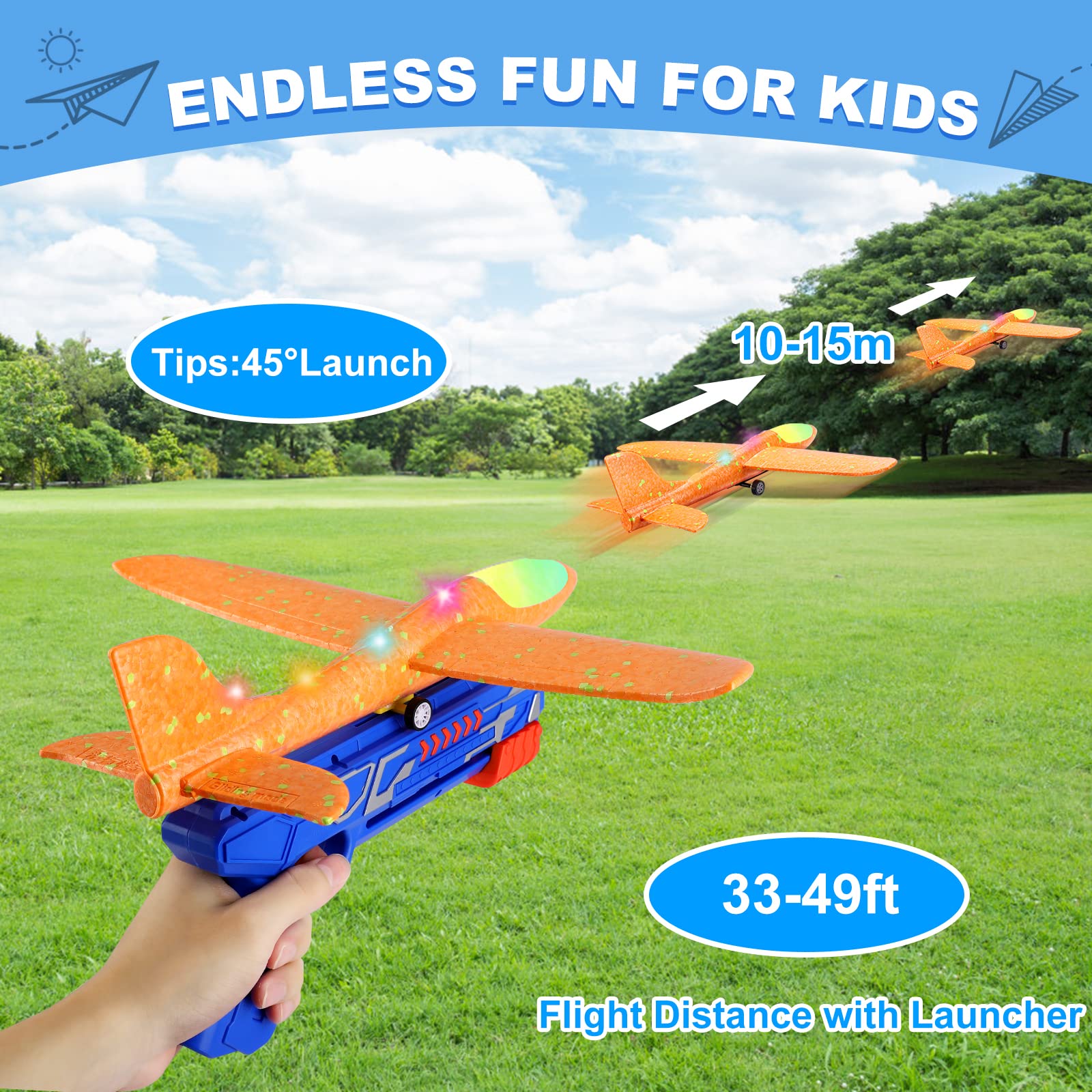 Fuwidvia plane launcher enabling quick launches for active outdoor play sessions.