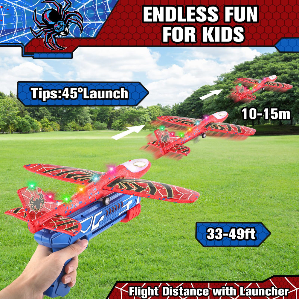 Fuwidvia spider LED foam glider with night visibility