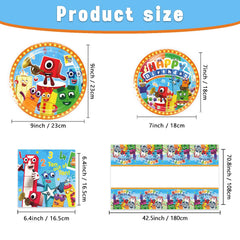 Fuyhiuous Number Blocks tablecloth adds color and mess protection for kids' parties