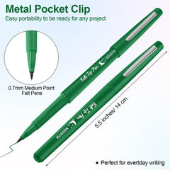 Close-up shows a durable 0.7mm nib for smooth writing with no fray.
