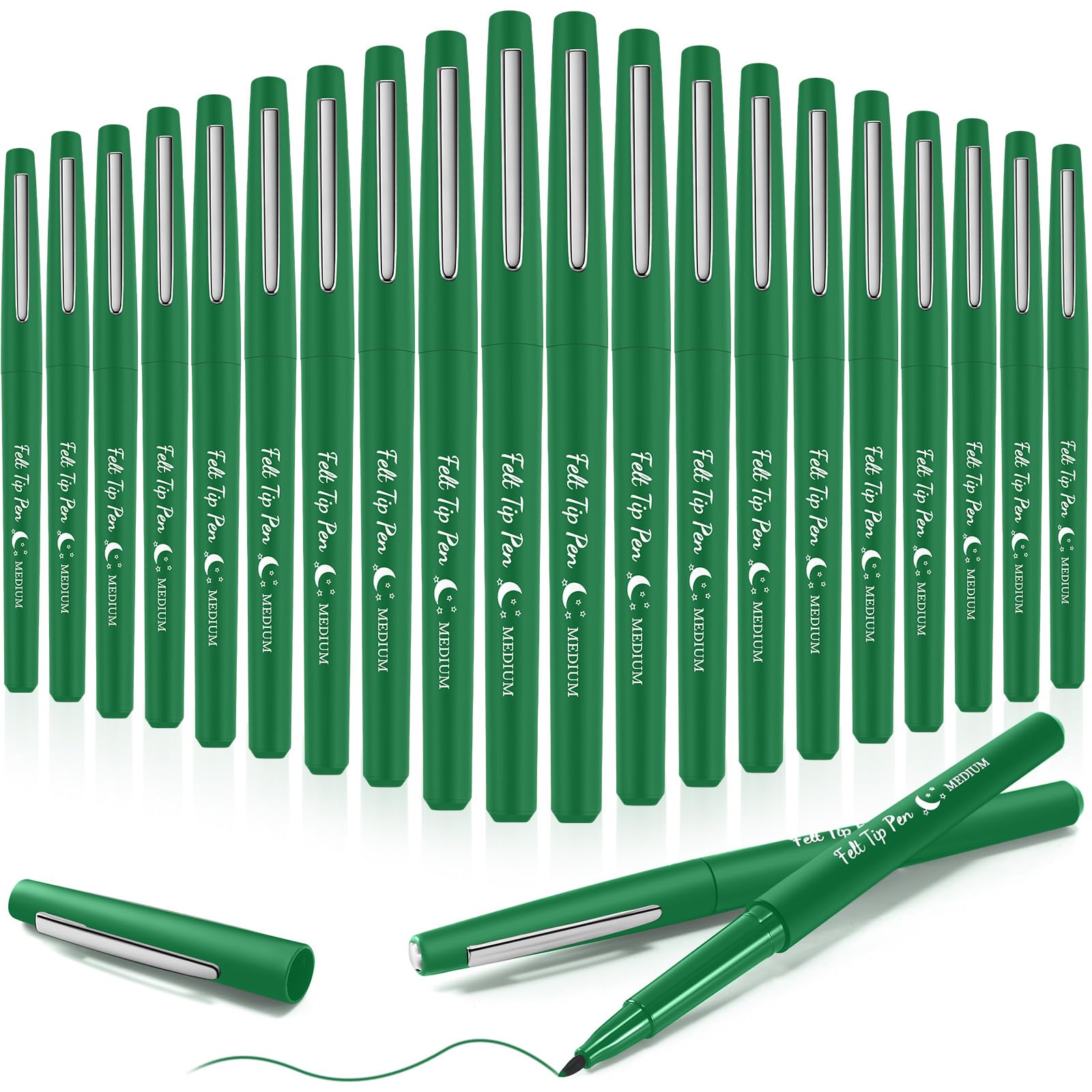 Fuyoooo 20-pack felt tip pens packaging ready for classroom and home use.