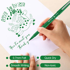 No-bleed ink demonstration on a notebook page with clean margins.