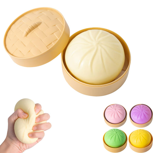 FUYUANLIEV Dumpling Squishy with big dumpling design for satisfying stress relief.