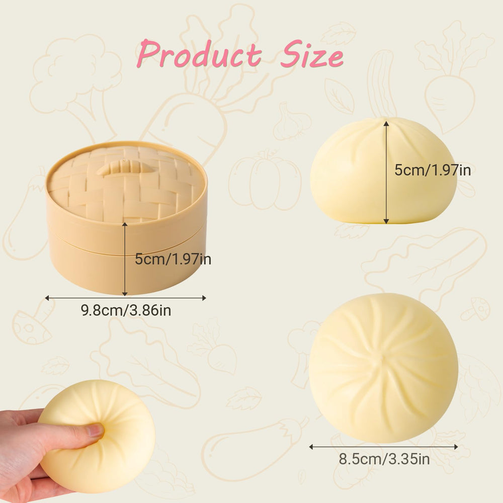 FUYUANLIEV Dumpling Squishy's soft polymer delivers gentle squeezes.