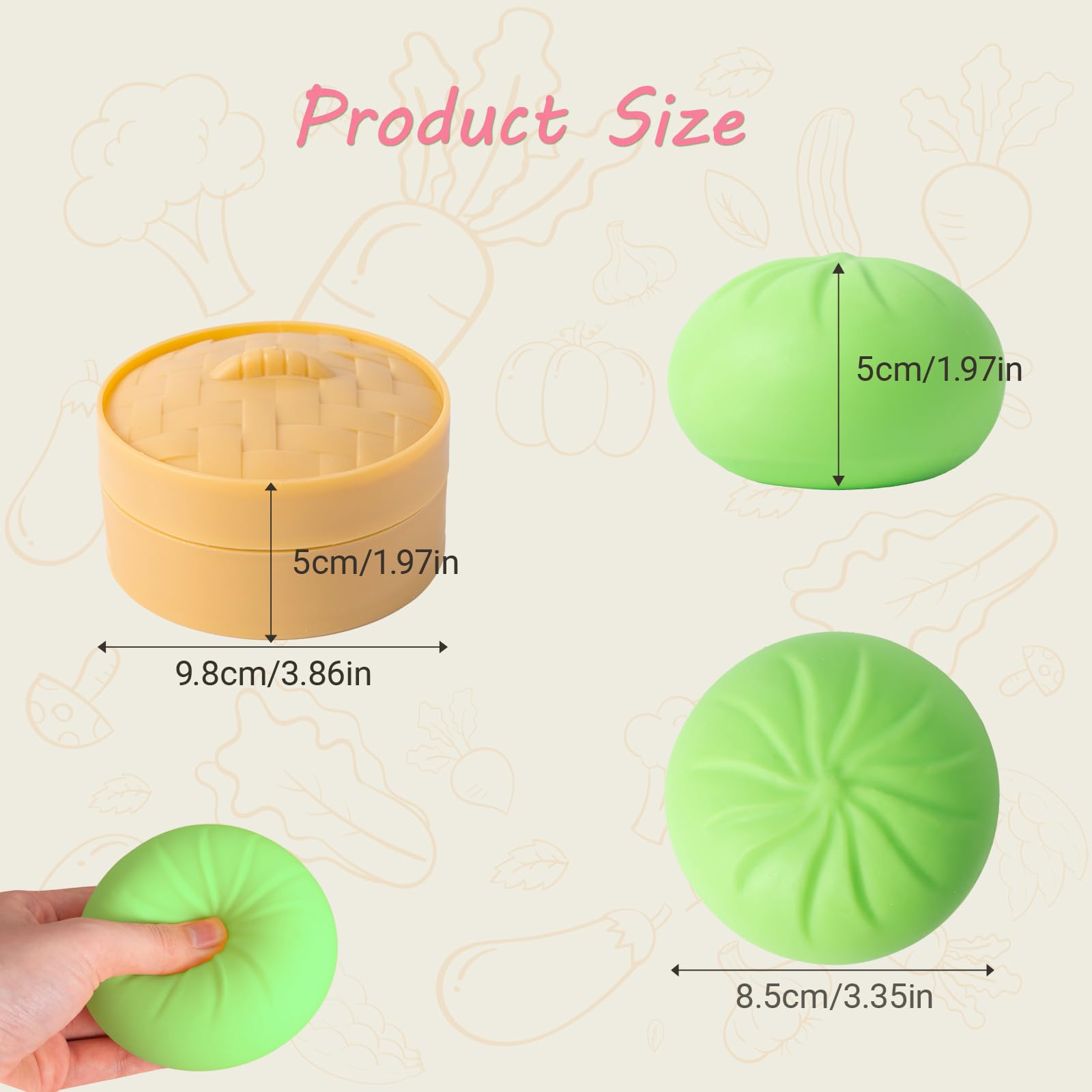 FUYUANLIEV dumpling squishy soft texture invites calm squeezes and repetition