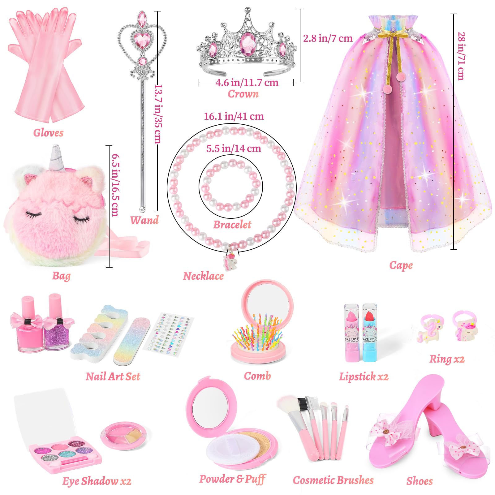Fuzmo princess dress-up cape and gloves for magical pretend moments.