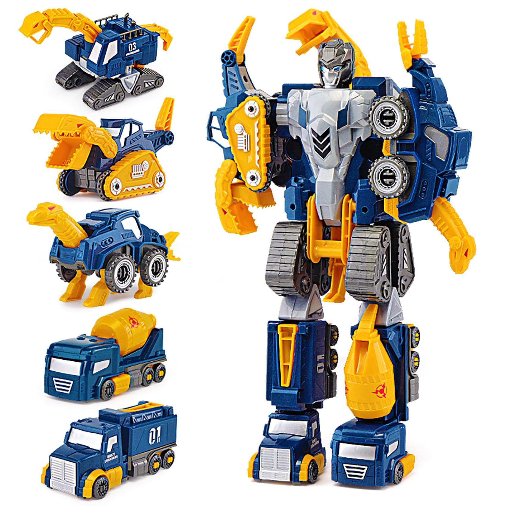 Fuzzy Pixie concrete mixer to dinosaur transformation fosters magnetic play and imagination.
