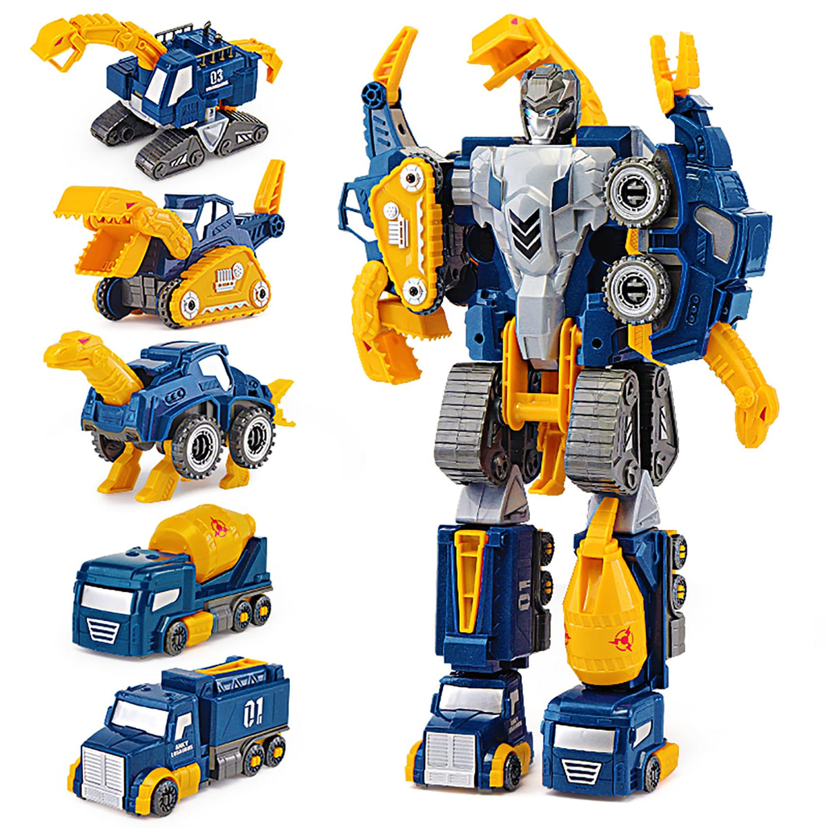 Fuzzy Pixie concrete mixer to dinosaur transformation fosters magnetic play and imagination.