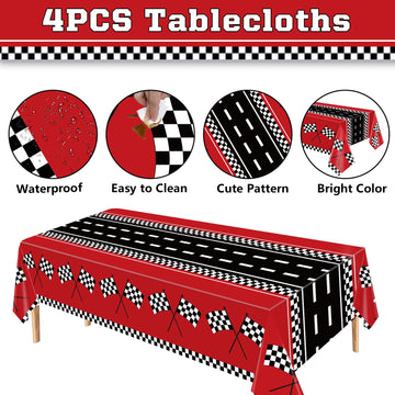 FVEOCR waterproof tablecloth protects surfaces during busy racing celebrations.