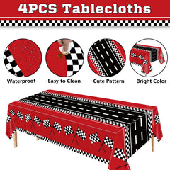 FVEOCR waterproof tablecloth protects surfaces during busy racing celebrations.
