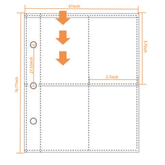 clear pockets allow quick viewing of cards