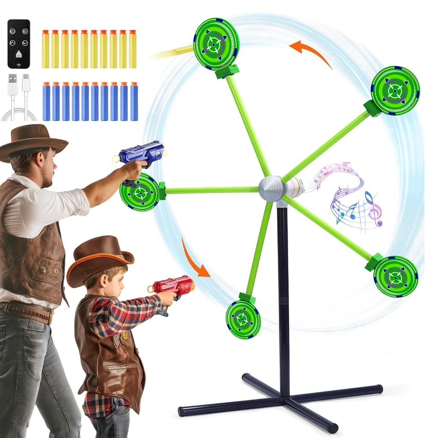 Fygurso two-player shooting game set with guns and darts for interactive play.