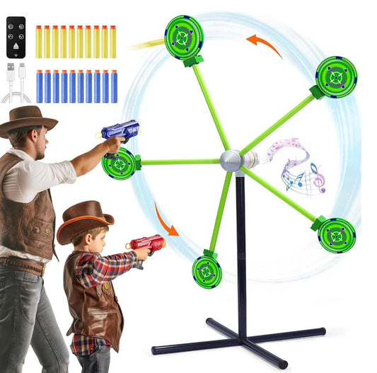 Fygurso two-player shooting game set with guns and darts for interactive play.