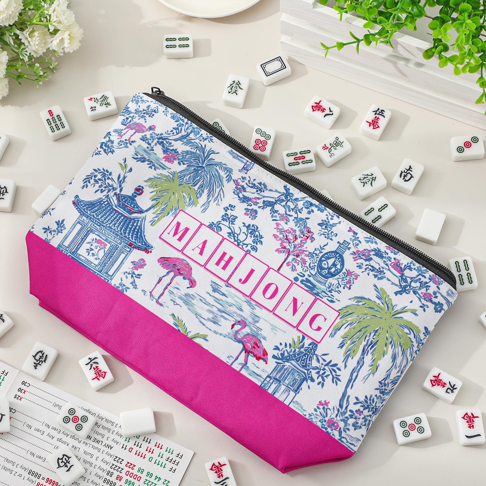 FYSUIMU drawstring bags for mahjong accessories, washable and reusable