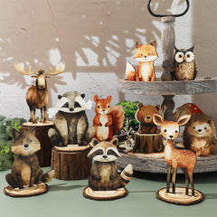 FYSUIMU deer wood table sign with base creates a warm, welcoming table display.