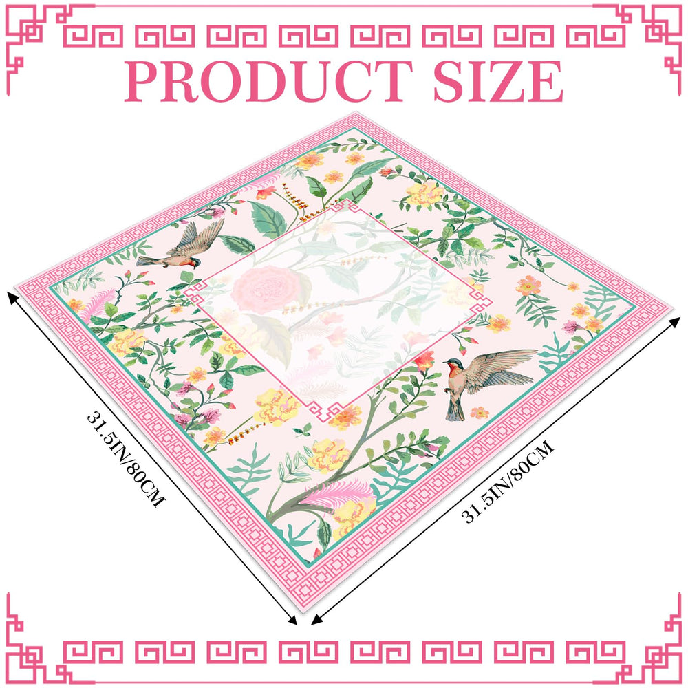 FYSUIMU mahjong mat with carrying bag in pink floral design for easy transport
