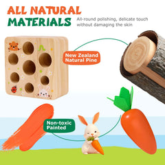 FZHZZ farm-pattern carrots toy: farm pattern with bugs and rabbits encourages imaginative play.